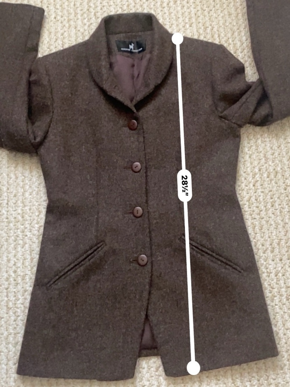 PERUVIAN CONNECTION | Alpaca Wool Coat Size 6 - Picture 11 of 14